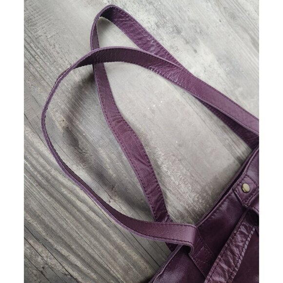Joji & Co Sierra Backpack/Tote In Purple Leather Adjustable Bag - Picture 5 of 7